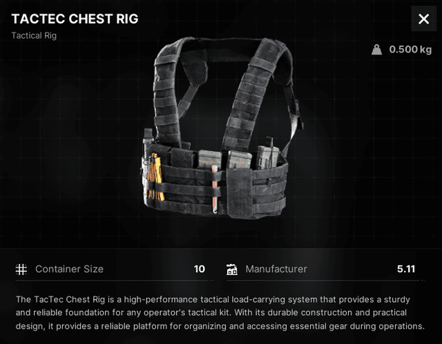 TacTec Chest Rig
