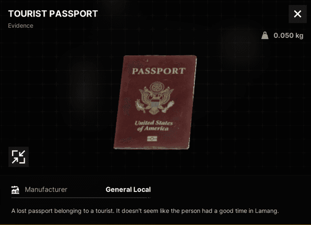 Tourist Passport