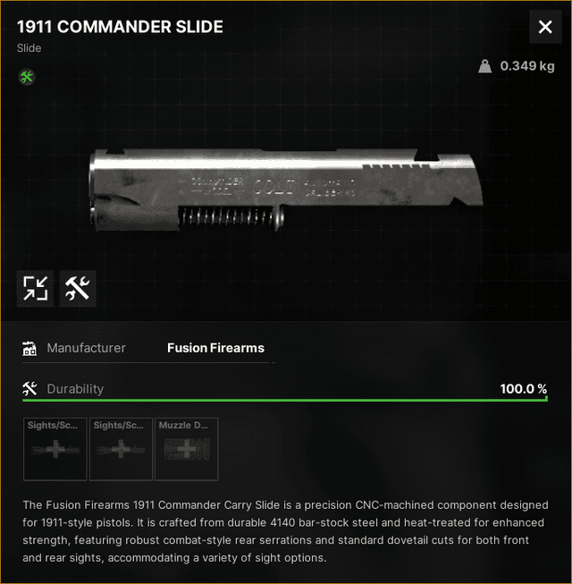 1911 Commander Slide
