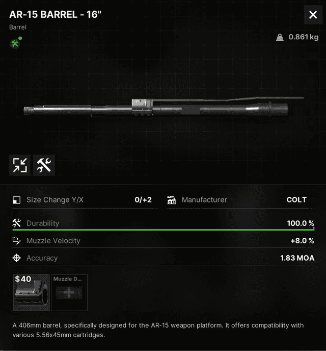 AR-15 Barrel - 16"