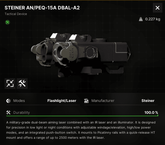 Steiner AN/PEQ-15A DBAL-A2
